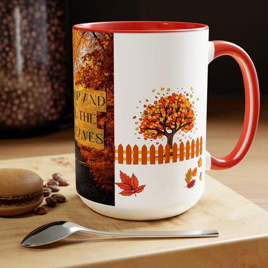 Fall Season Two-Tone Coffee Mugs, 15oz