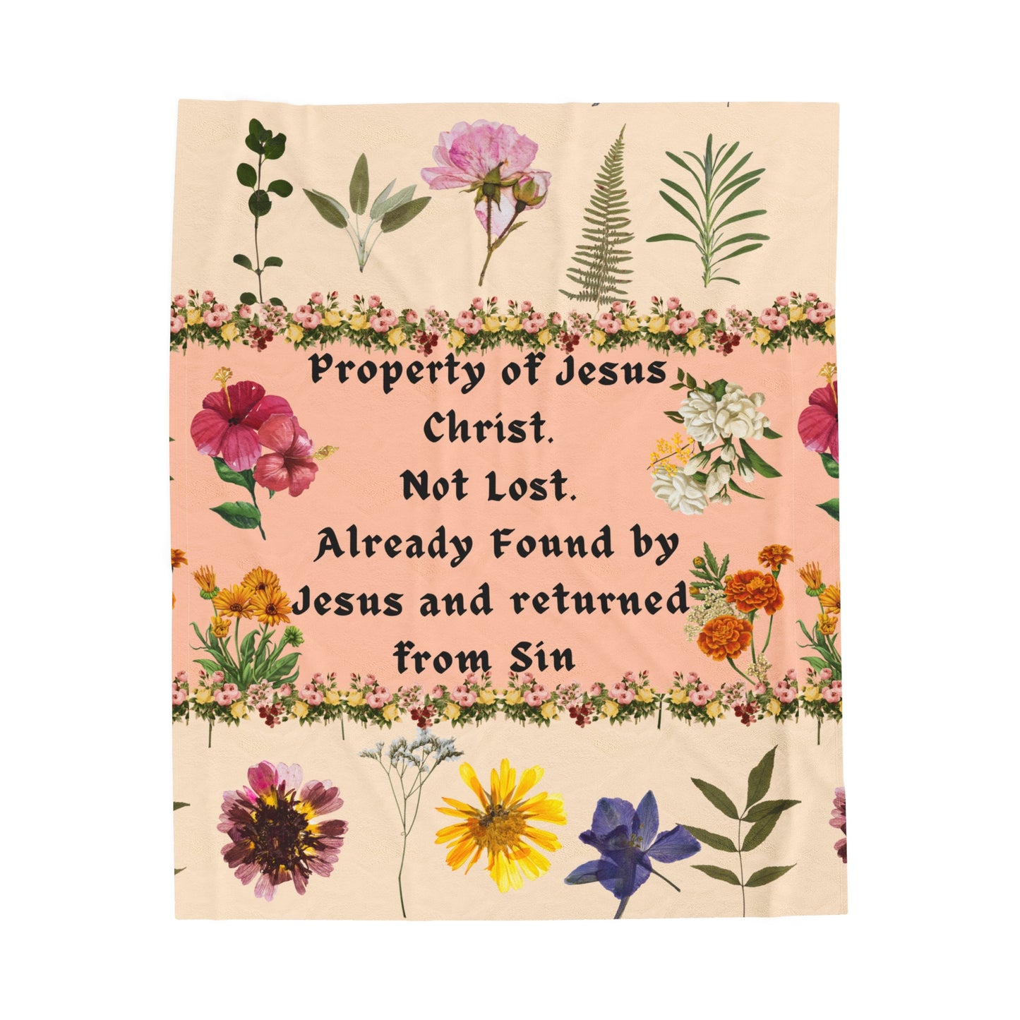 Property of Jesus Velveteen Plush Blanket