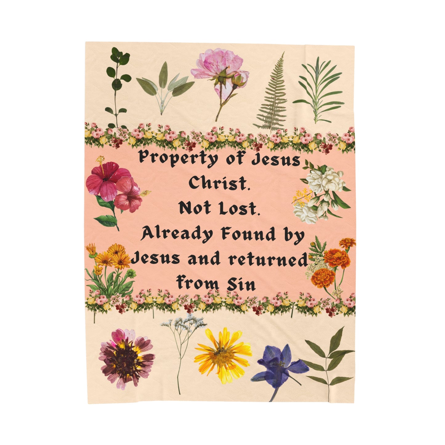 Property of Jesus Velveteen Plush Blanket