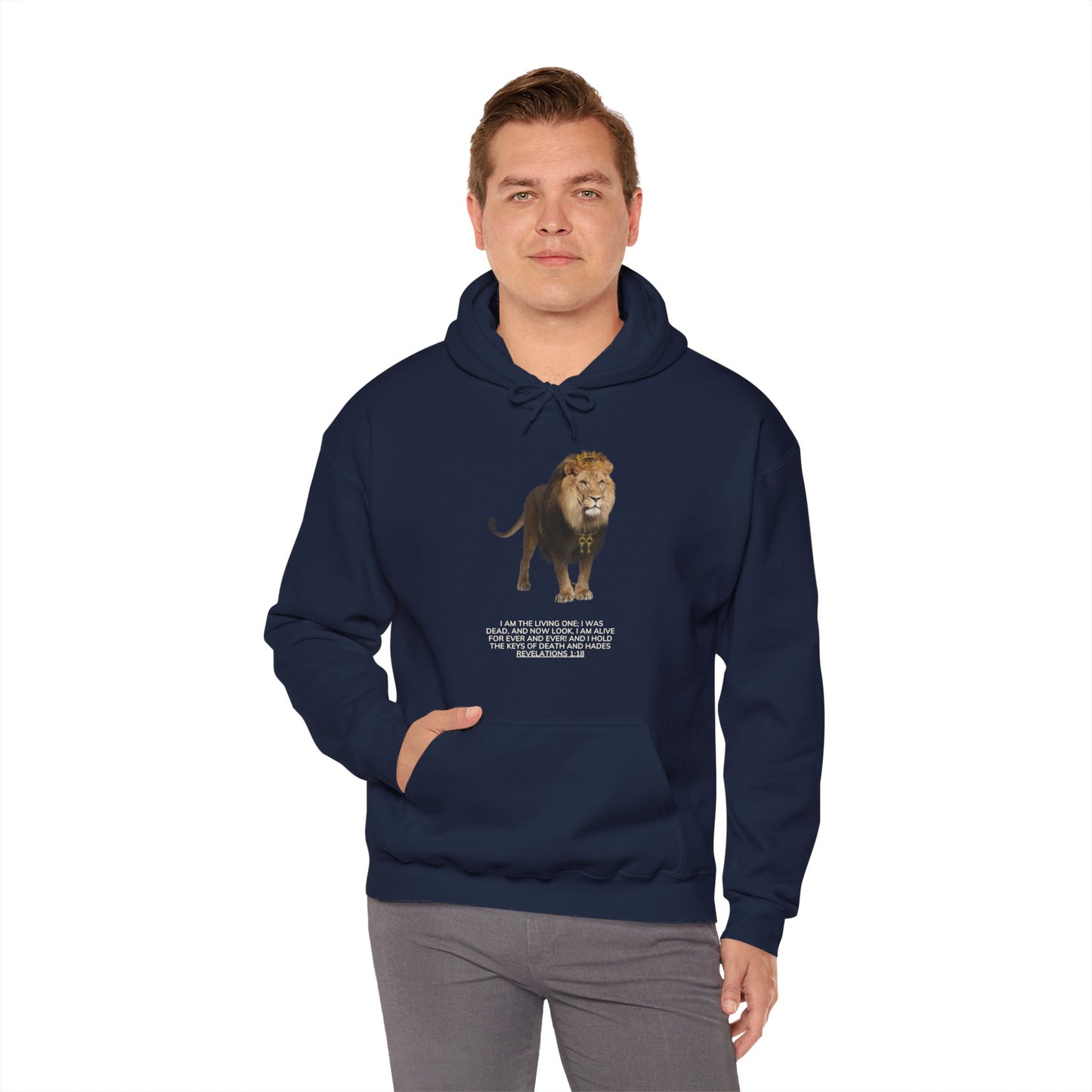 Revelations 1:18 Unisex Heavy Blend Hooded Sweatshirt