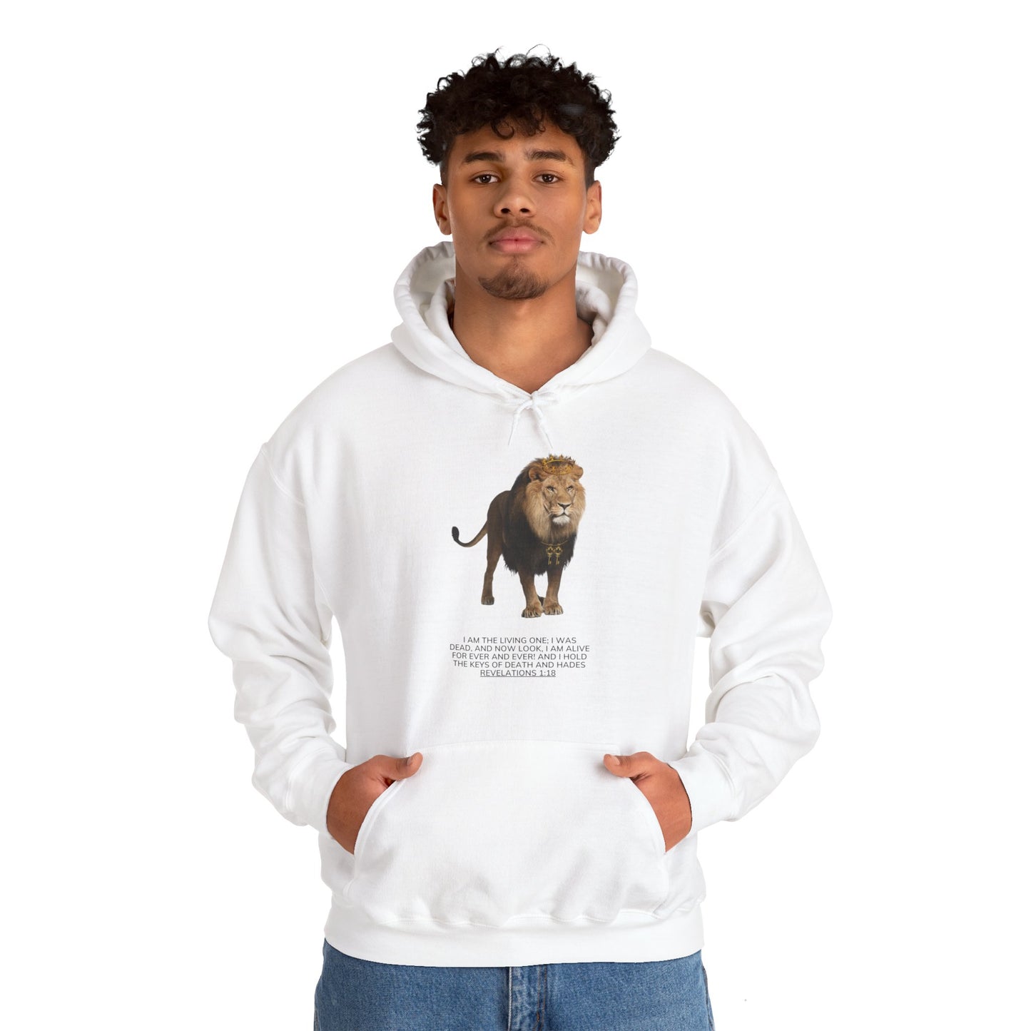 Revelations 1:18 Unisex Heavy Blend Hooded Sweatshirt