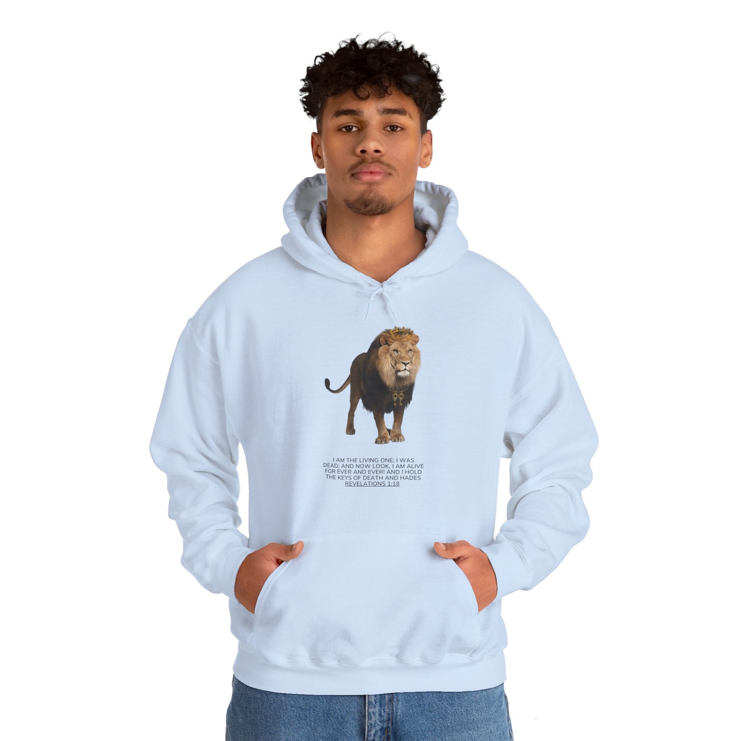 Revelations 1:18 Unisex Heavy Blend Hooded Sweatshirt